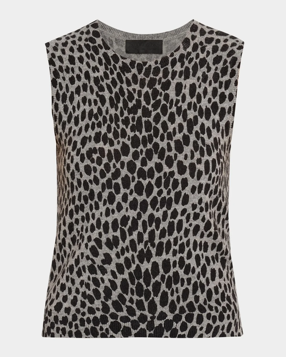 Nessa Cheetah Cashmere Sweater Tank - 1