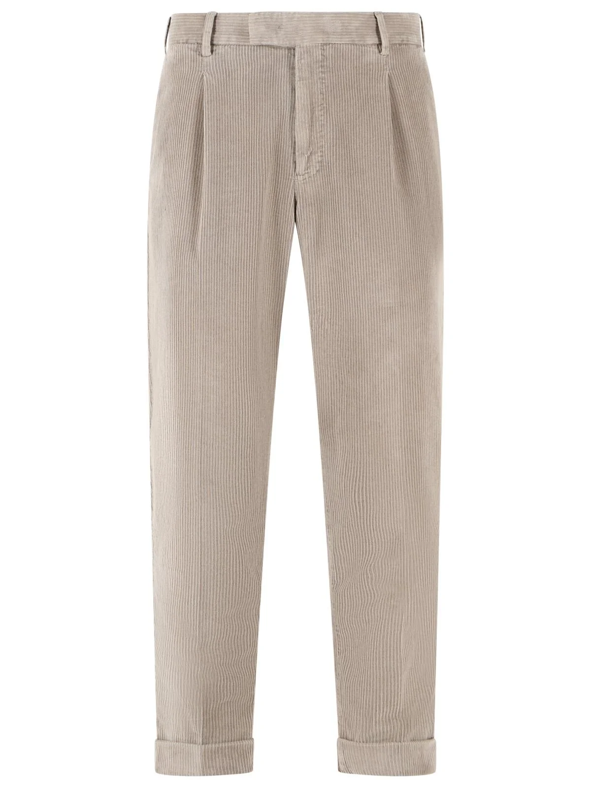 Pt01 'REBEL' Beige Cotton Blend Pants - 1