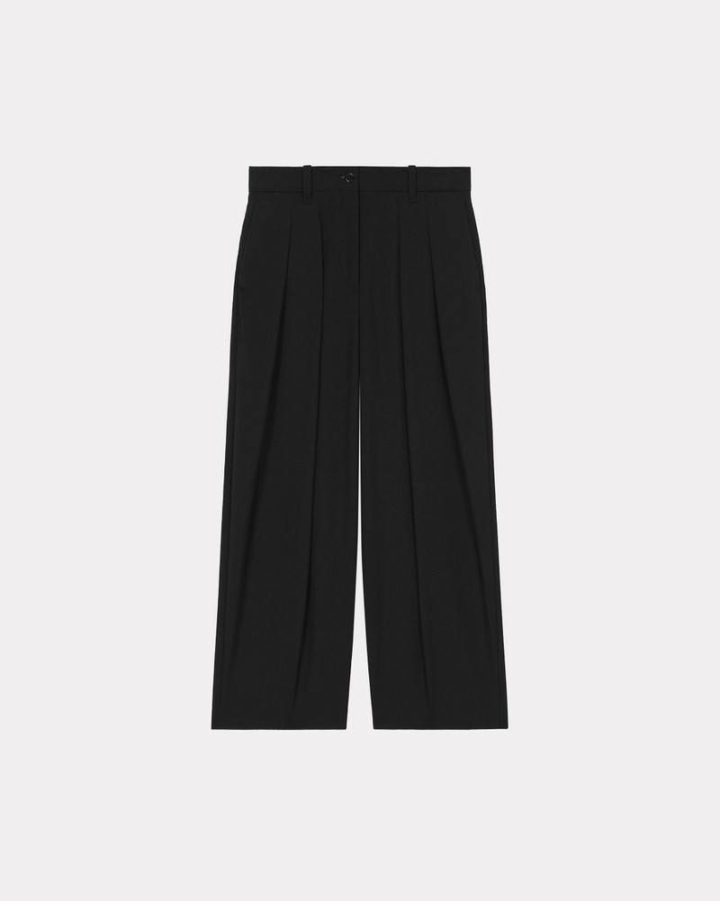Pleated pure wool trousers - 1