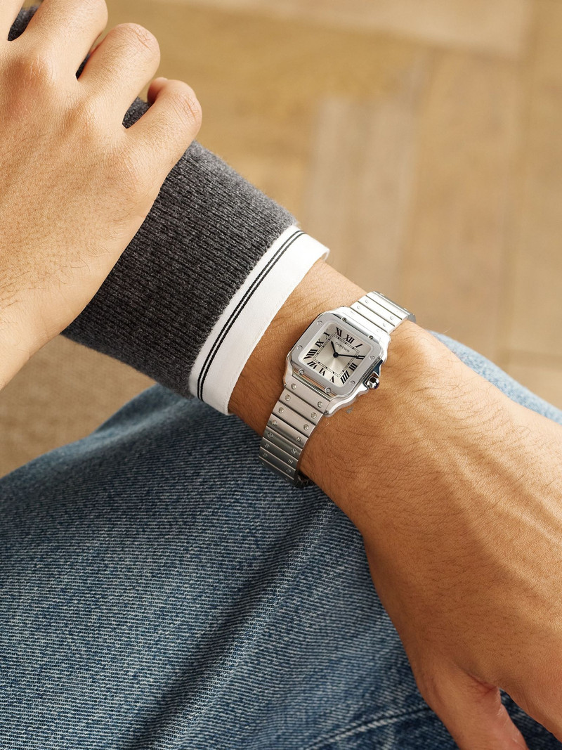 Cartier Santos de Cartier Small 34.5mm Stainless Steel Interchangeable and Leather Watch, Ref. No. CRWSSA008 outlook