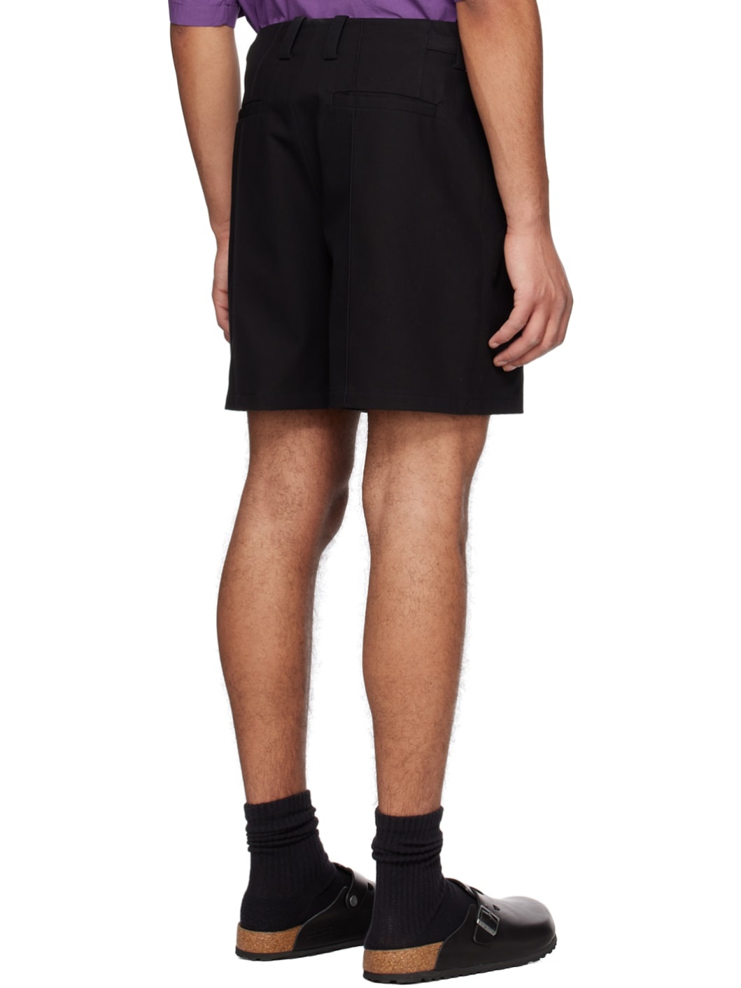 Black Zip Tab Shorts - 3