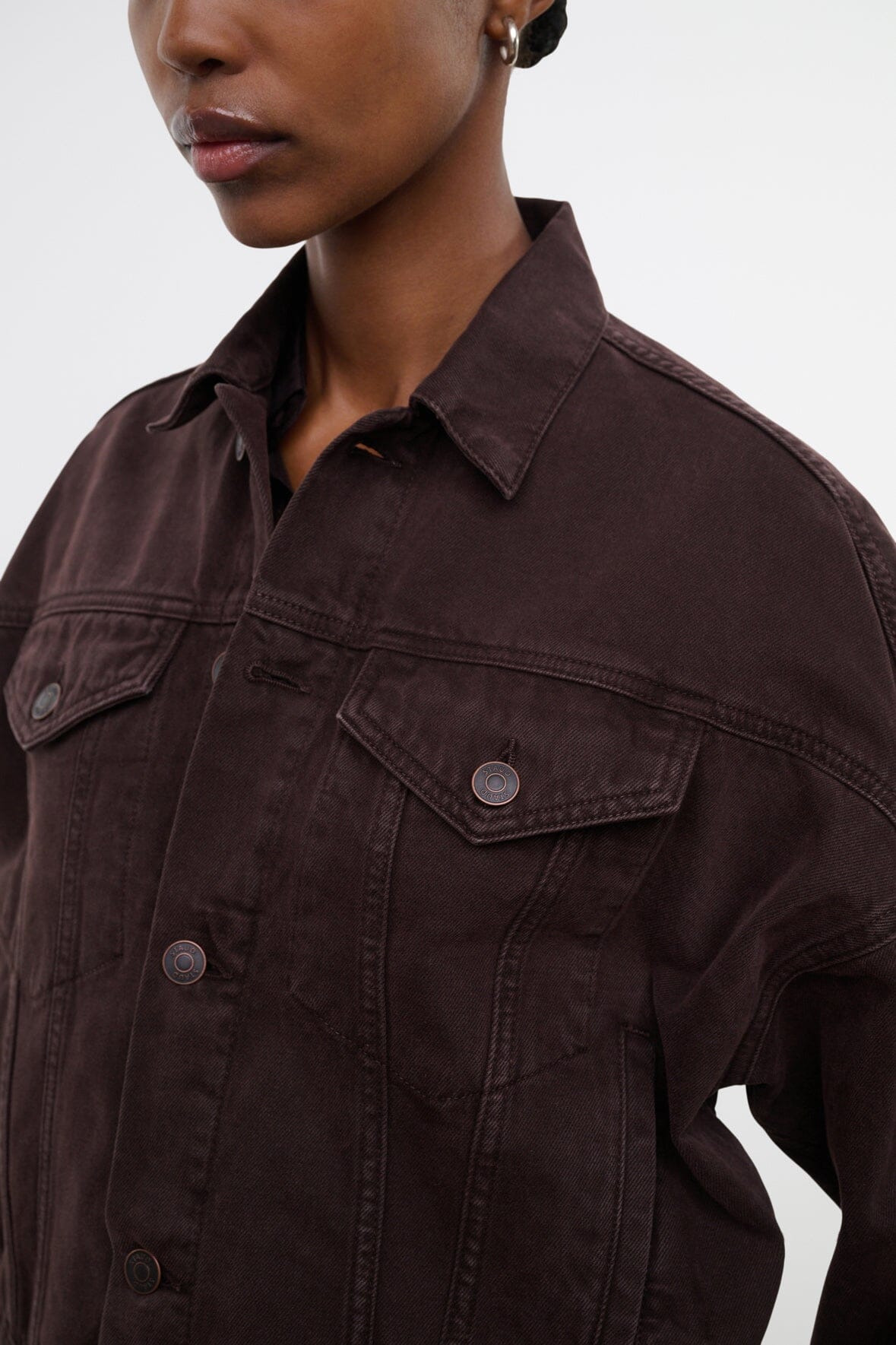 STAUD GLEN DENIM JACKET EARTH - 4
