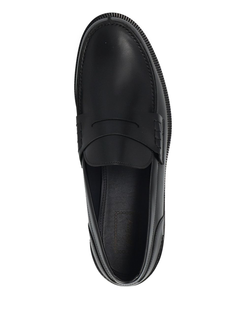 penny-slot leather loafers - 4