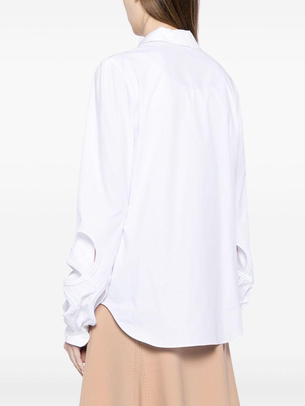 cut-out cotton shirt - 4