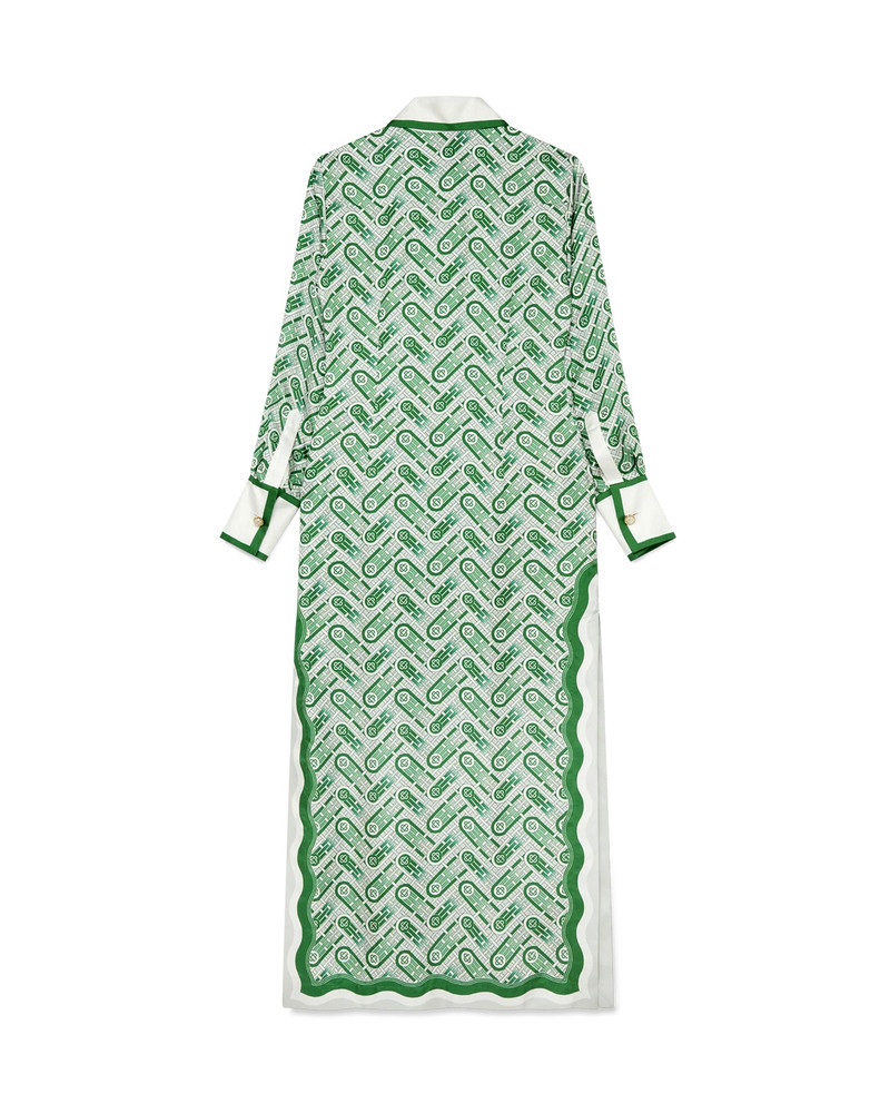 CASABLANCA Ping Pong Monogram Silk Dress outlook