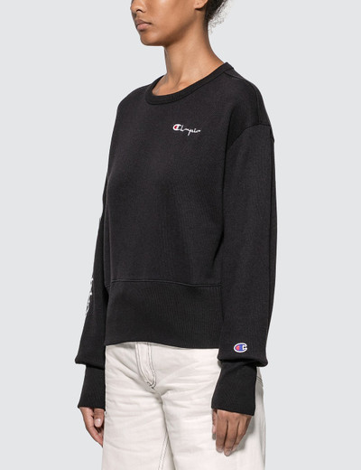 Champion BIG SLEEVE SCRIPT CROPPED SWEATSHIRT outlook