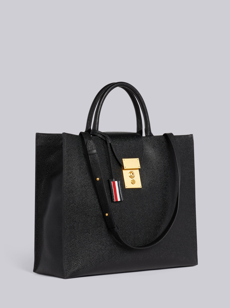 Black Pebble Grain Leather Mr. Thom Tote 3
