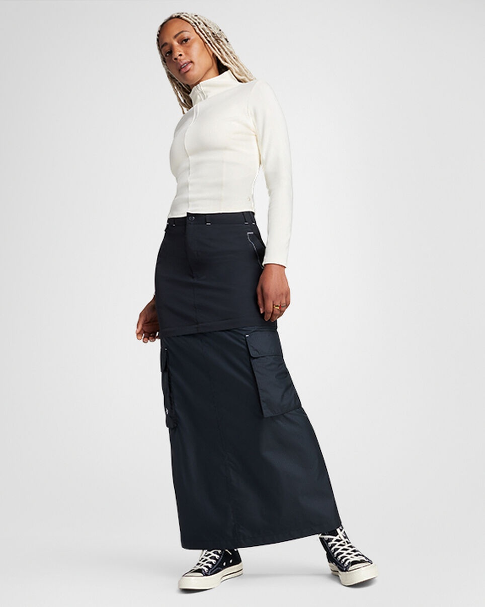 Half-Zip Mock Neck Long Sleeve Top - 2