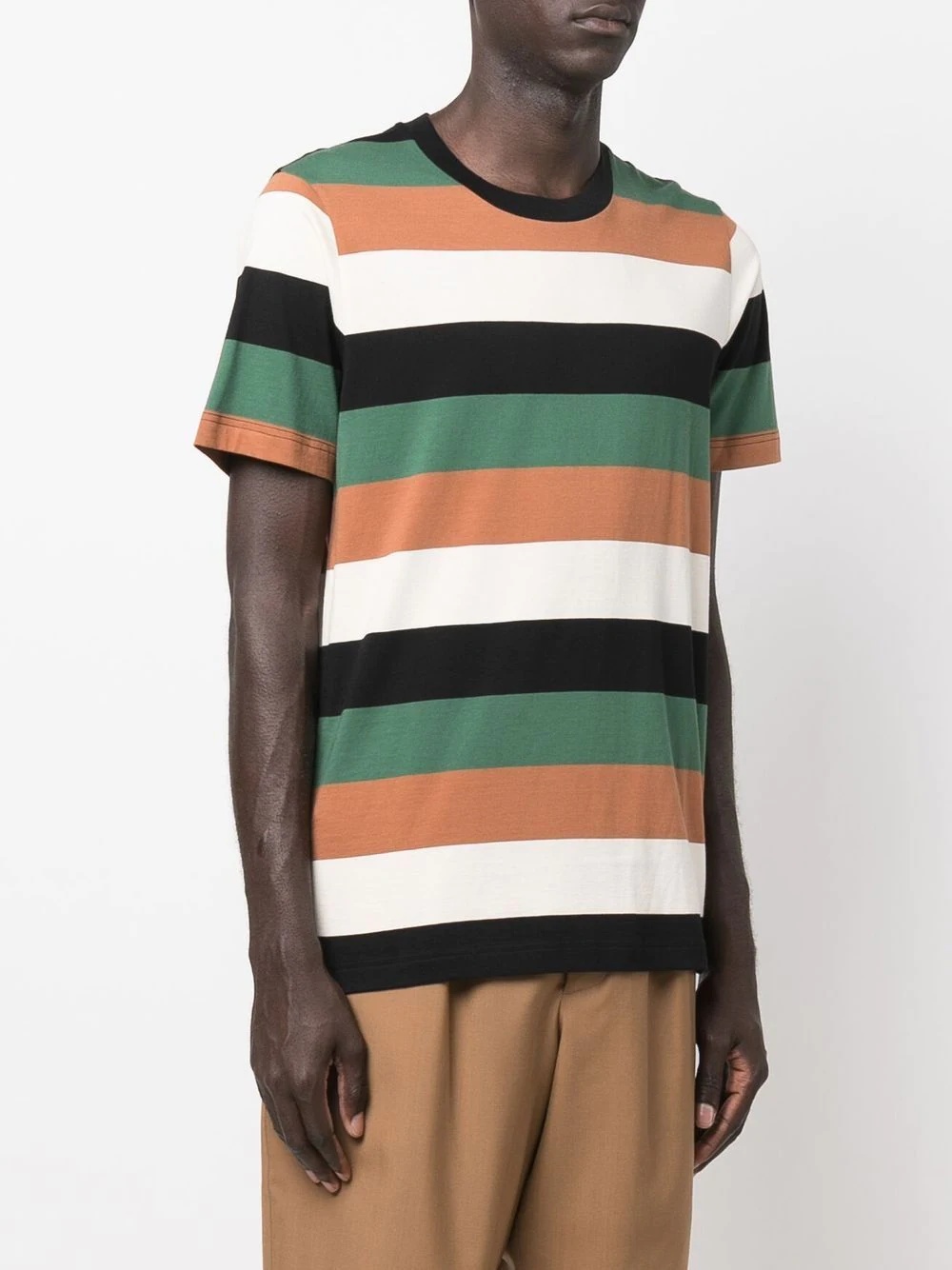 striped crew neck T-shirt - 3