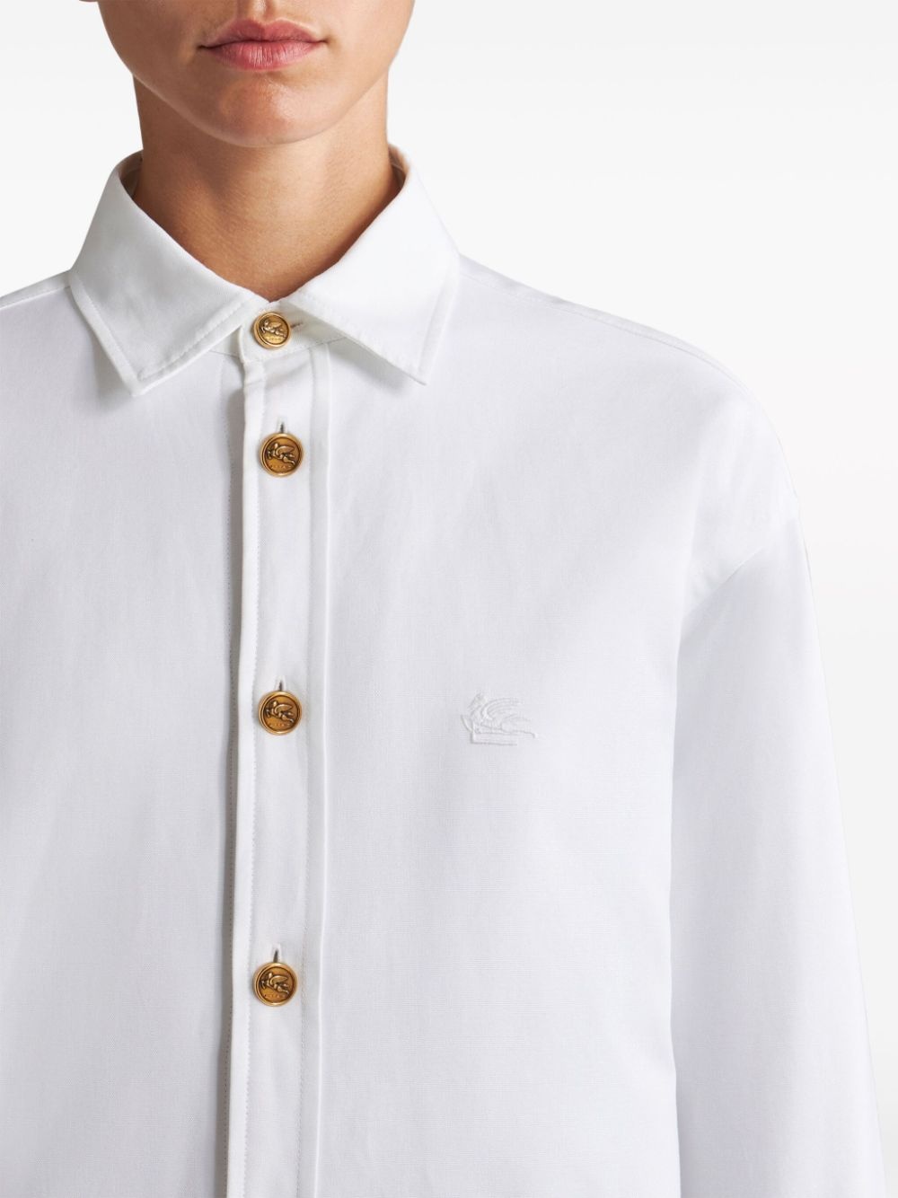 padded cotton shirt jacket - 5