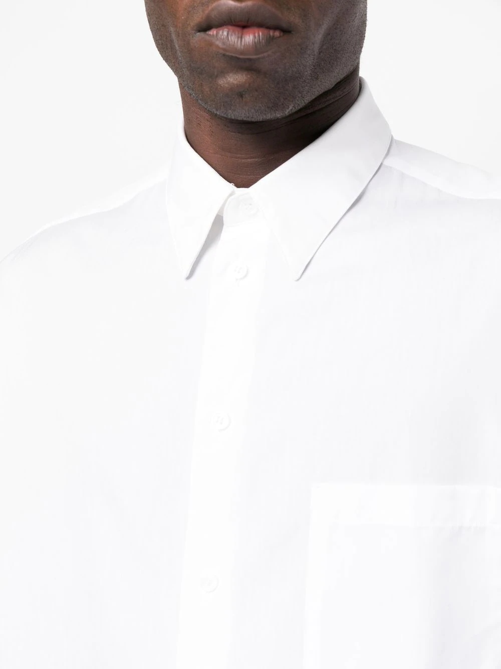 long-line style poplin shirt - 6