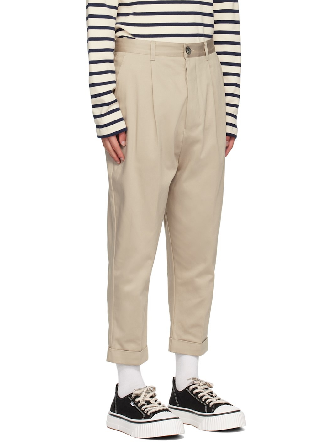 Beige Oversized Trousers - 2