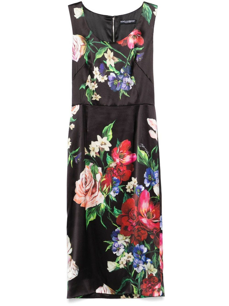 floral-print satin midi dress 1
