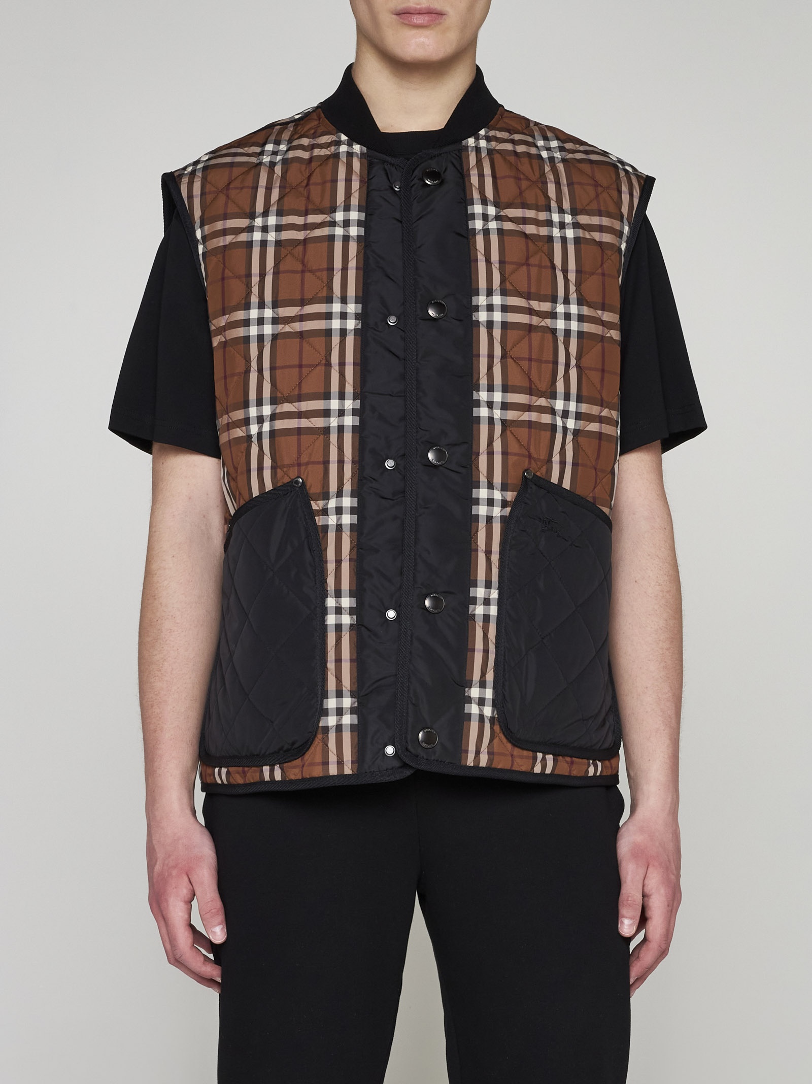 Weaverton check nylon vest - 3