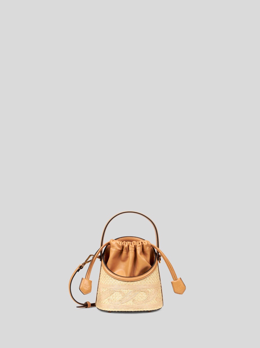 SMALL RAFFIA SATURNO BAG - 1