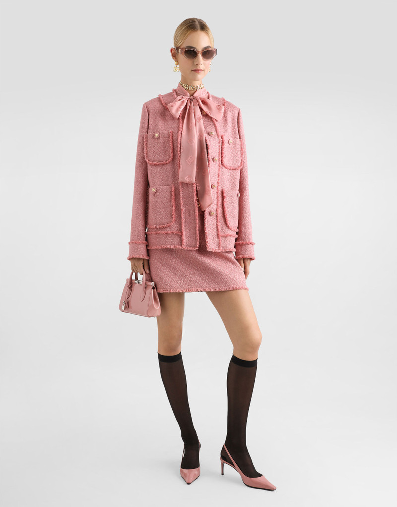 Dolce & Gabbana Silk shirt with devorè DG logo outlook