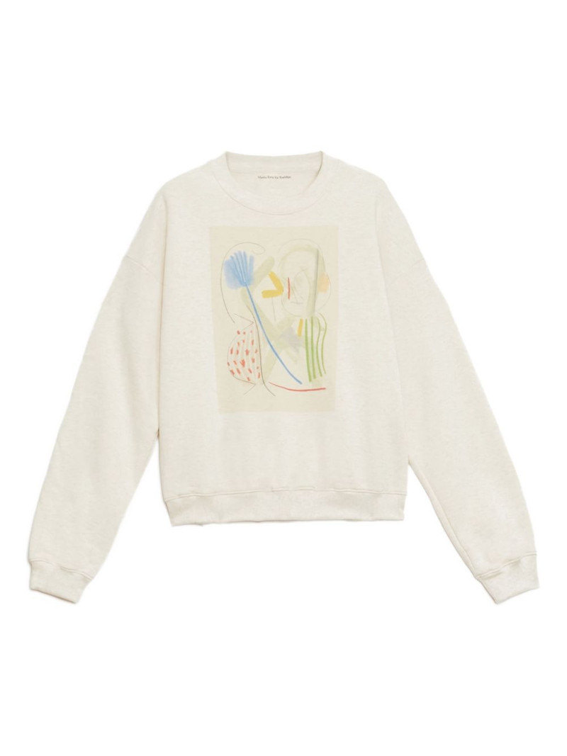 abstract-print cotton sweatshirt 1