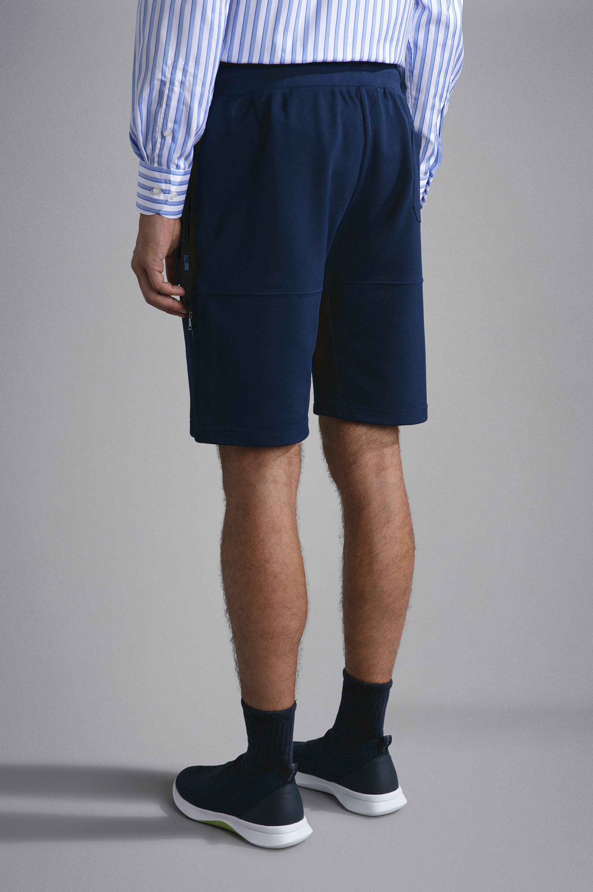 SEAQUAL® YARN BERMUDA SHORTS WITH REFLEX SHARK PRINT - 3