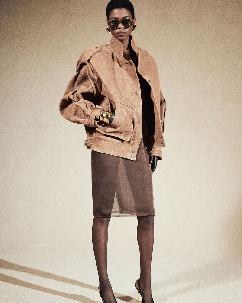 SAINT LAURENT oversized jacket in lambskin outlook