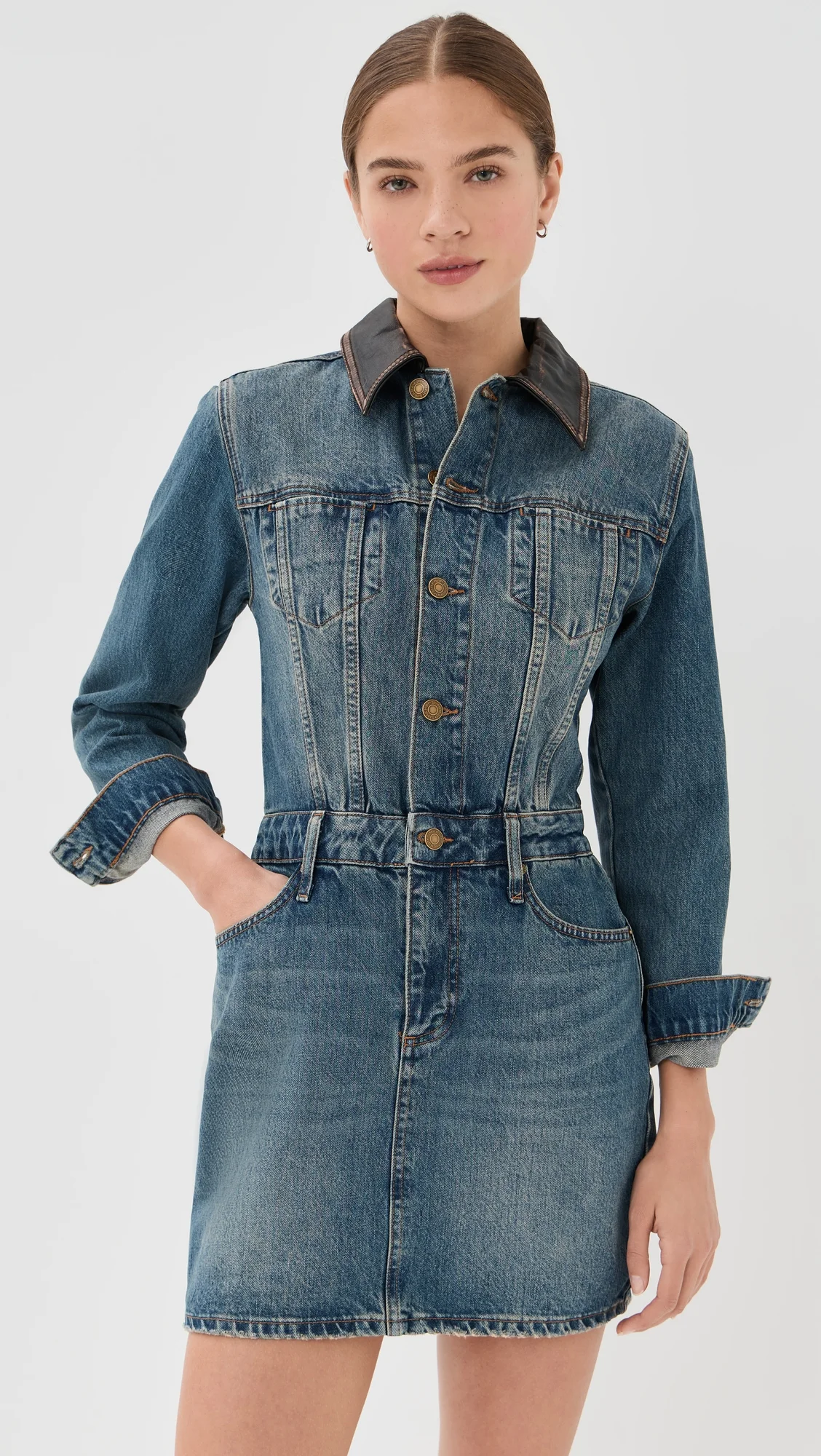 Maxella Denim Jacket Mini Dress - 1