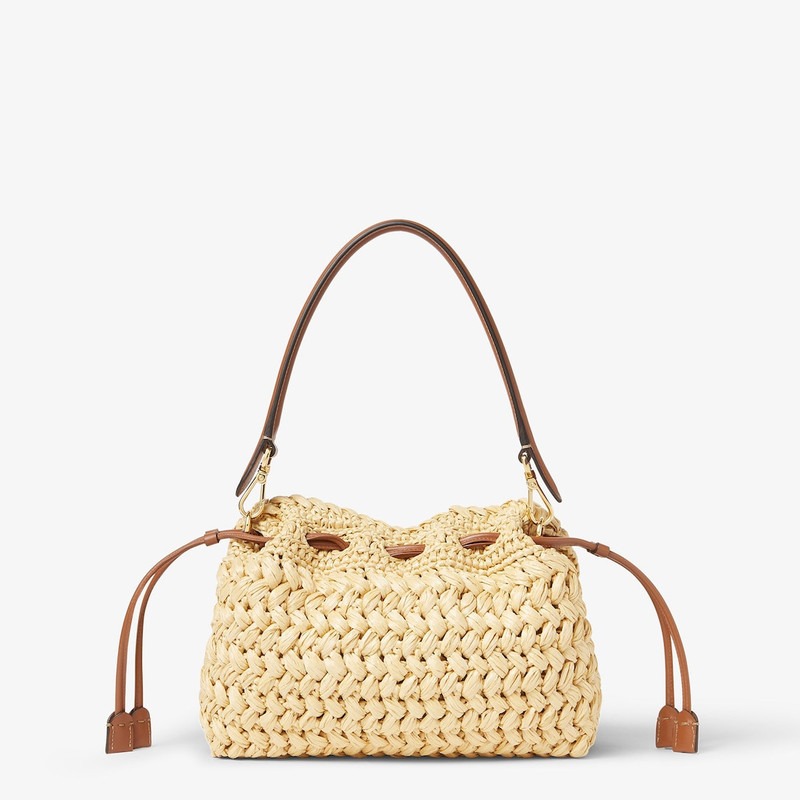 Mamma Baguette Medium Woven raffia-effect material bag 5