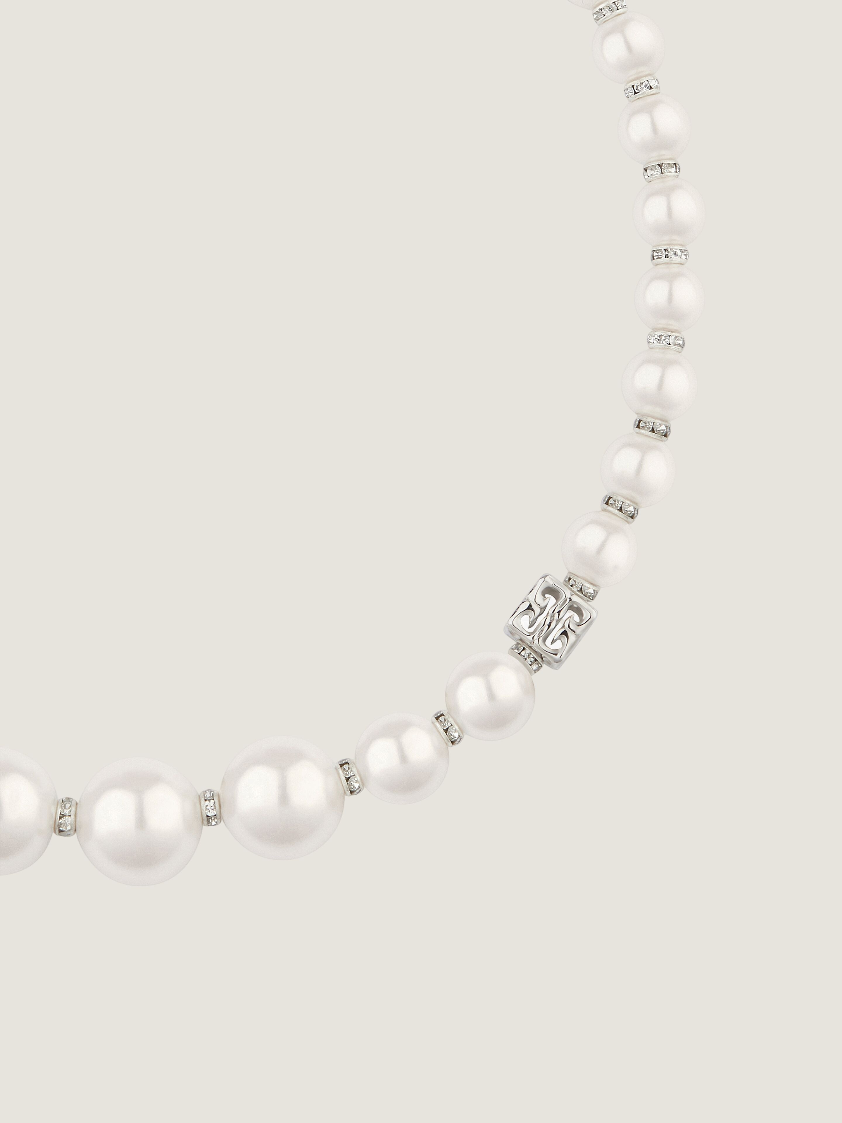PEARL NECKLACE IN METAL WITH CRYSTALS - 3