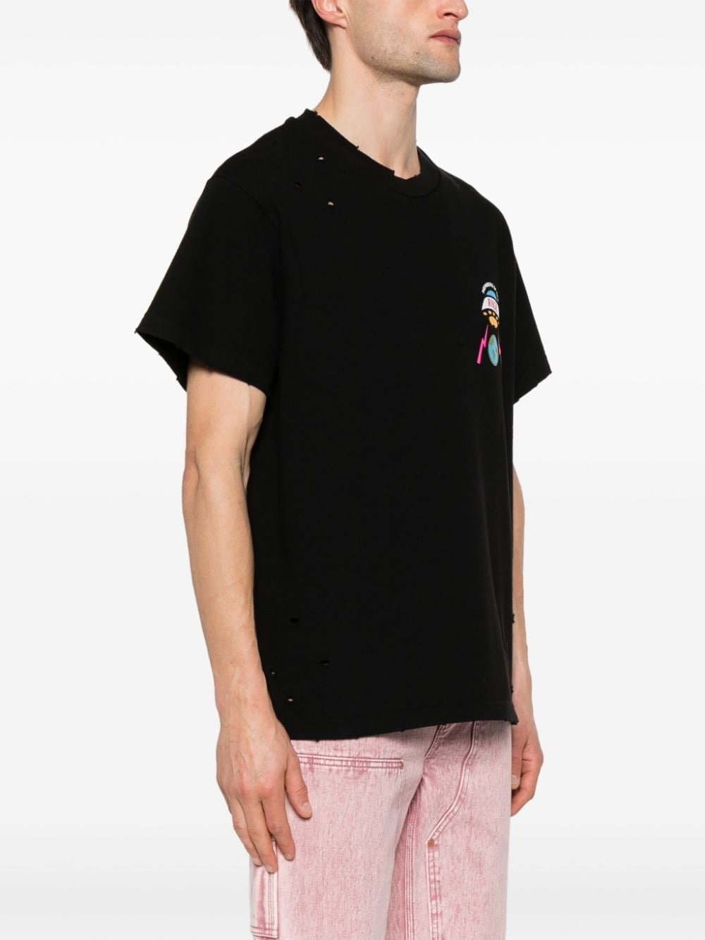 illustration-print cotton T-shirt - 3