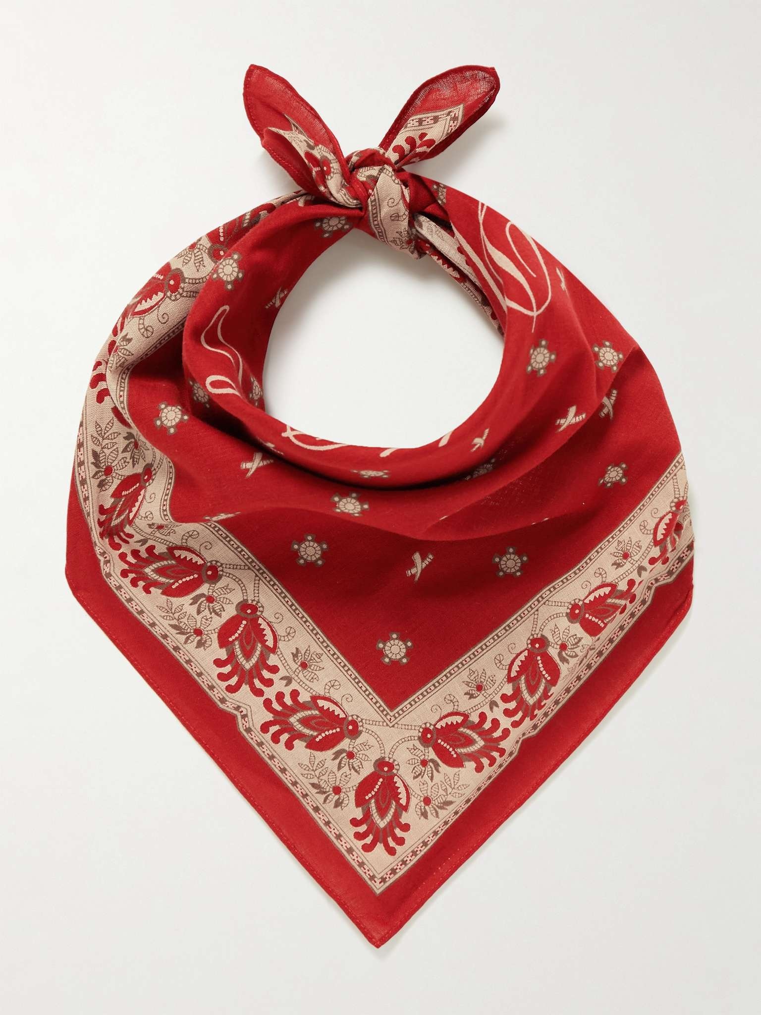 Robbin Printed Cotton-Voile Bandana - 1