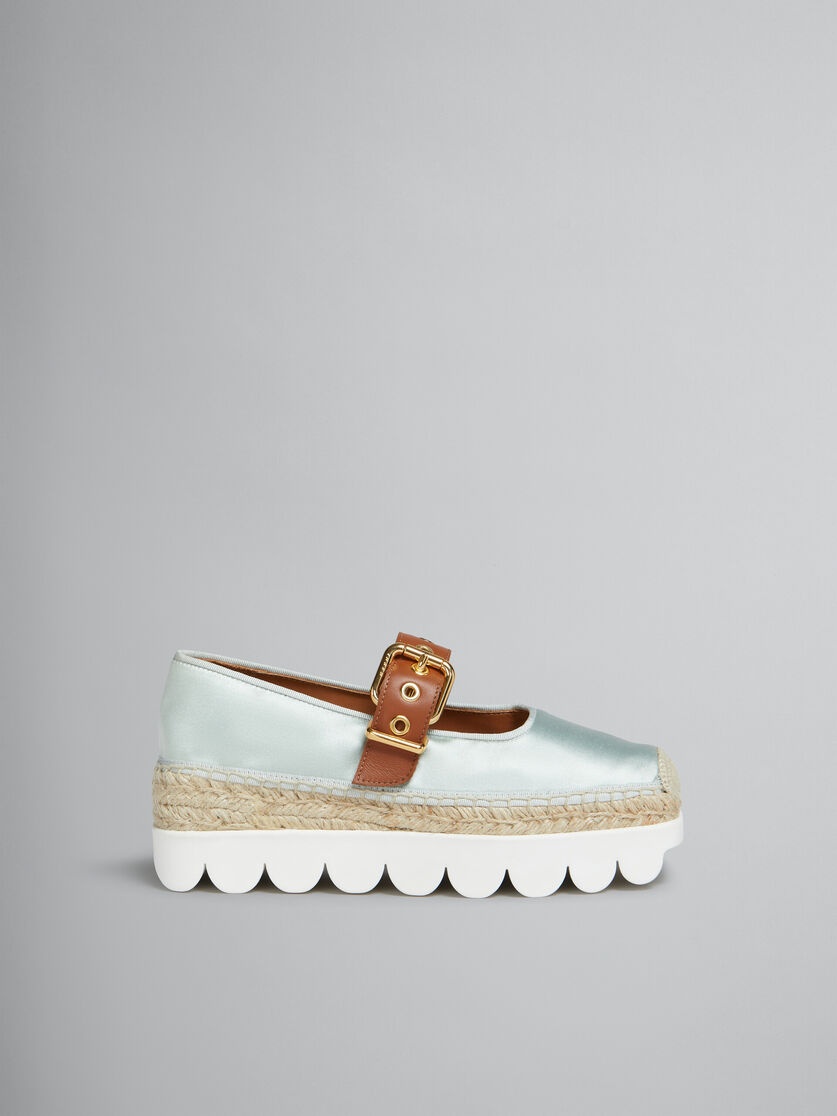 LIGHT BLUE SATIN PETAL ESPADRILLAS - 1