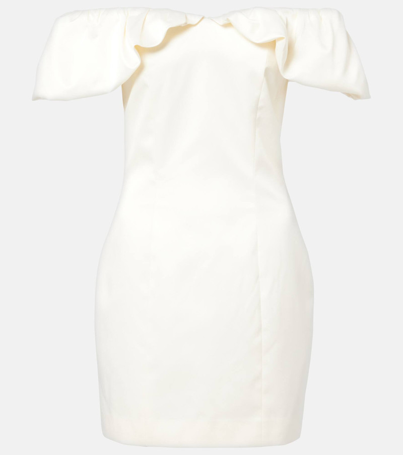 Draped off-shoulder minidress 1