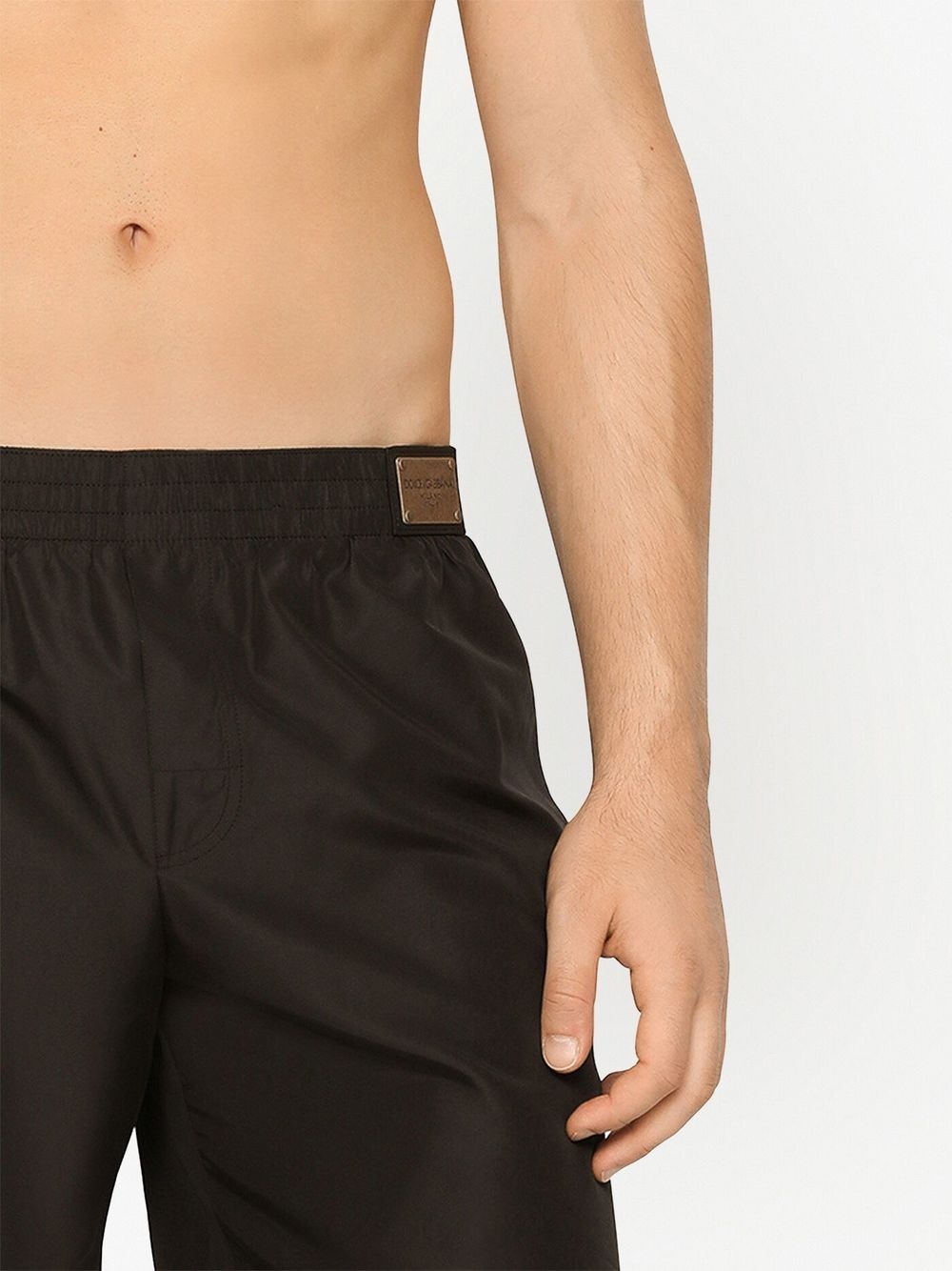 logo plaque swim shorts - 4