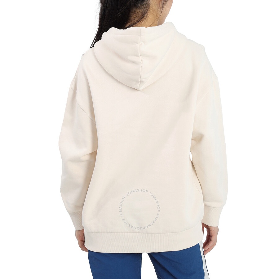 Stella Mccartney Ladies Cream Moto Logo-print Hoodie - 5