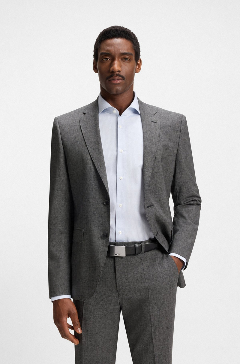 BOSS REVERSIBLE LEATHER BELT WITH PLAQUE BUCKLE outlook