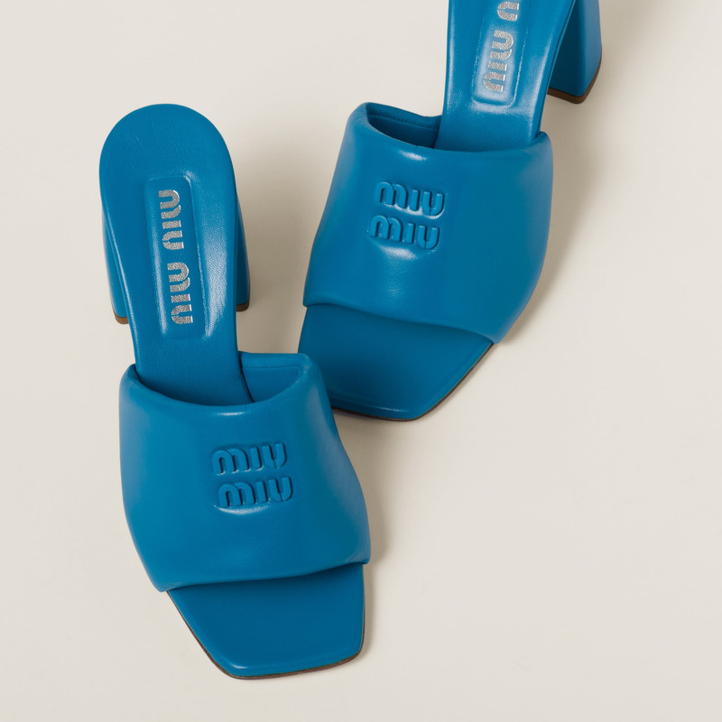 Miu Miu Padded leather sandals outlook