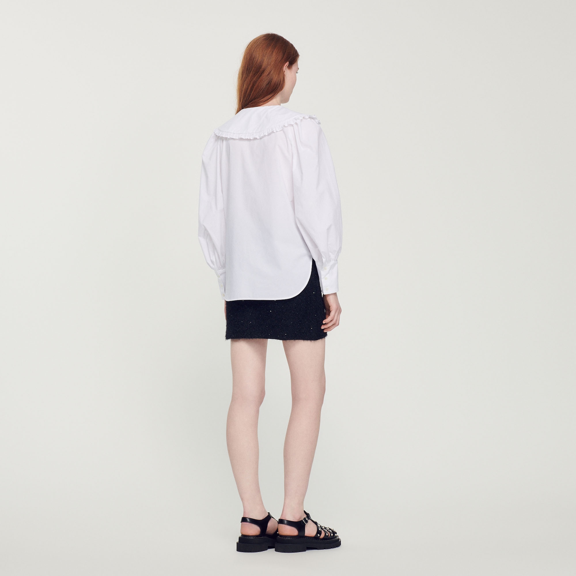 Poplin shirt with Peter Pan collar - 6