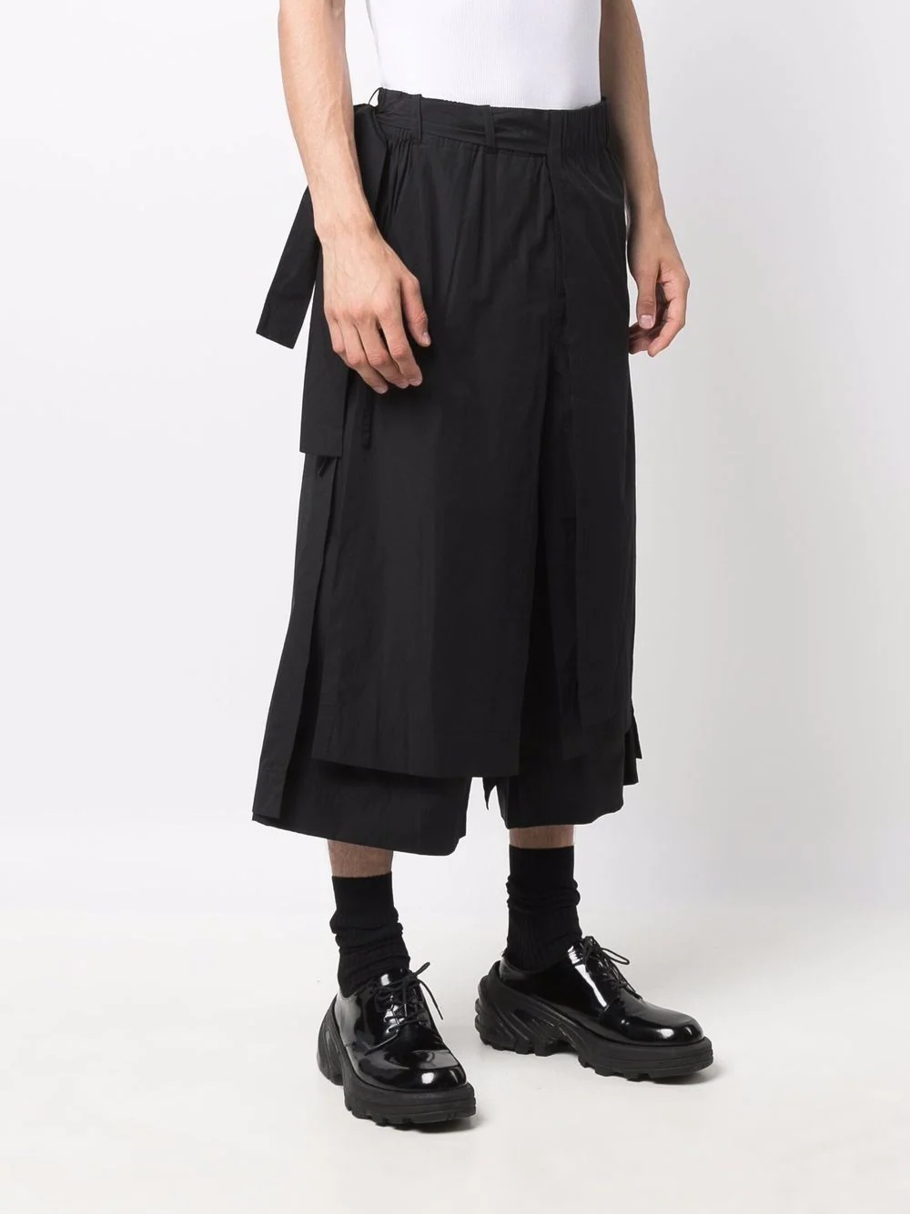 wide leg cropped trousers - 3