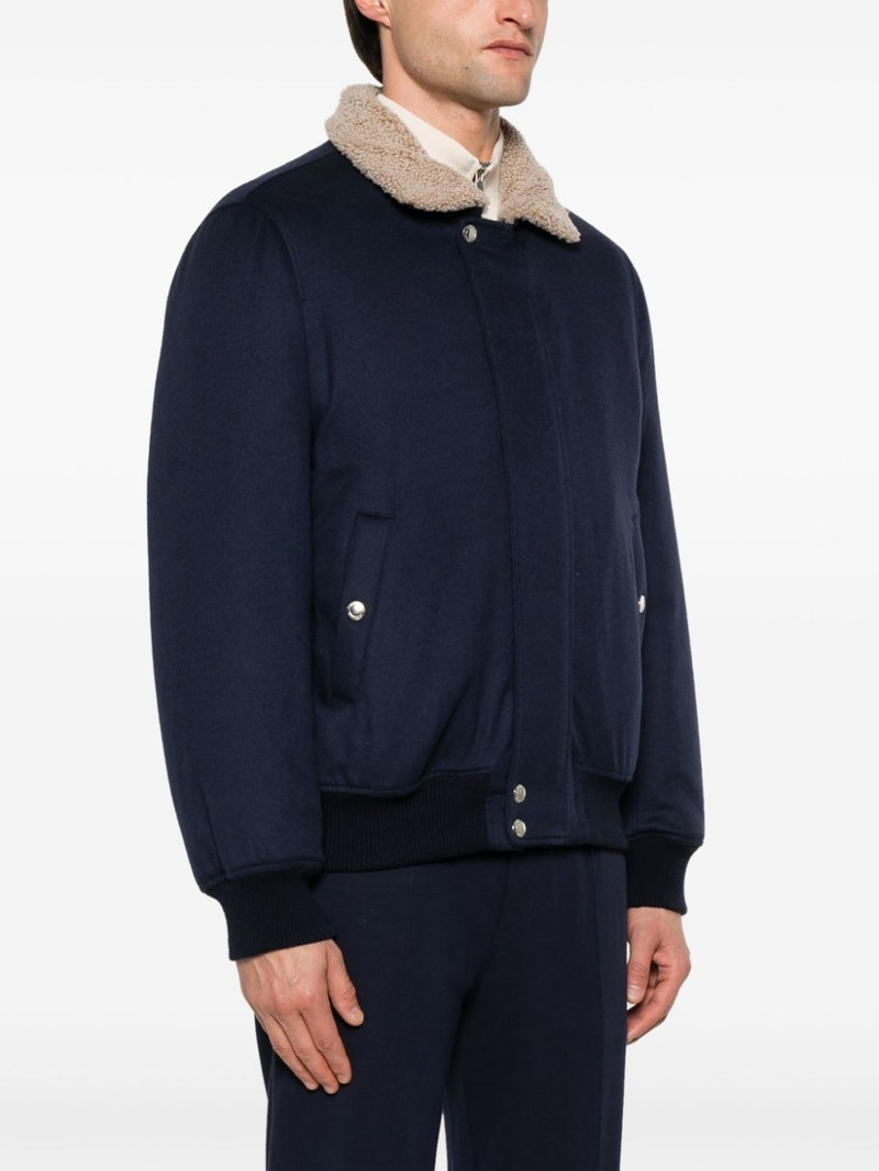 shearling-collar bomber jacket 3