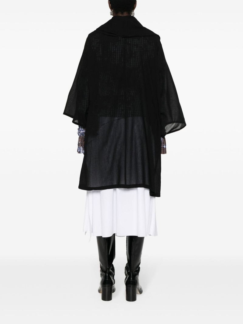 textured draped midi coat 4