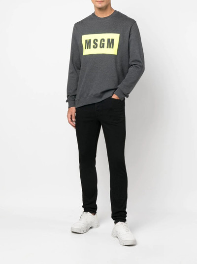 MSGM logo-print cotton jumper outlook