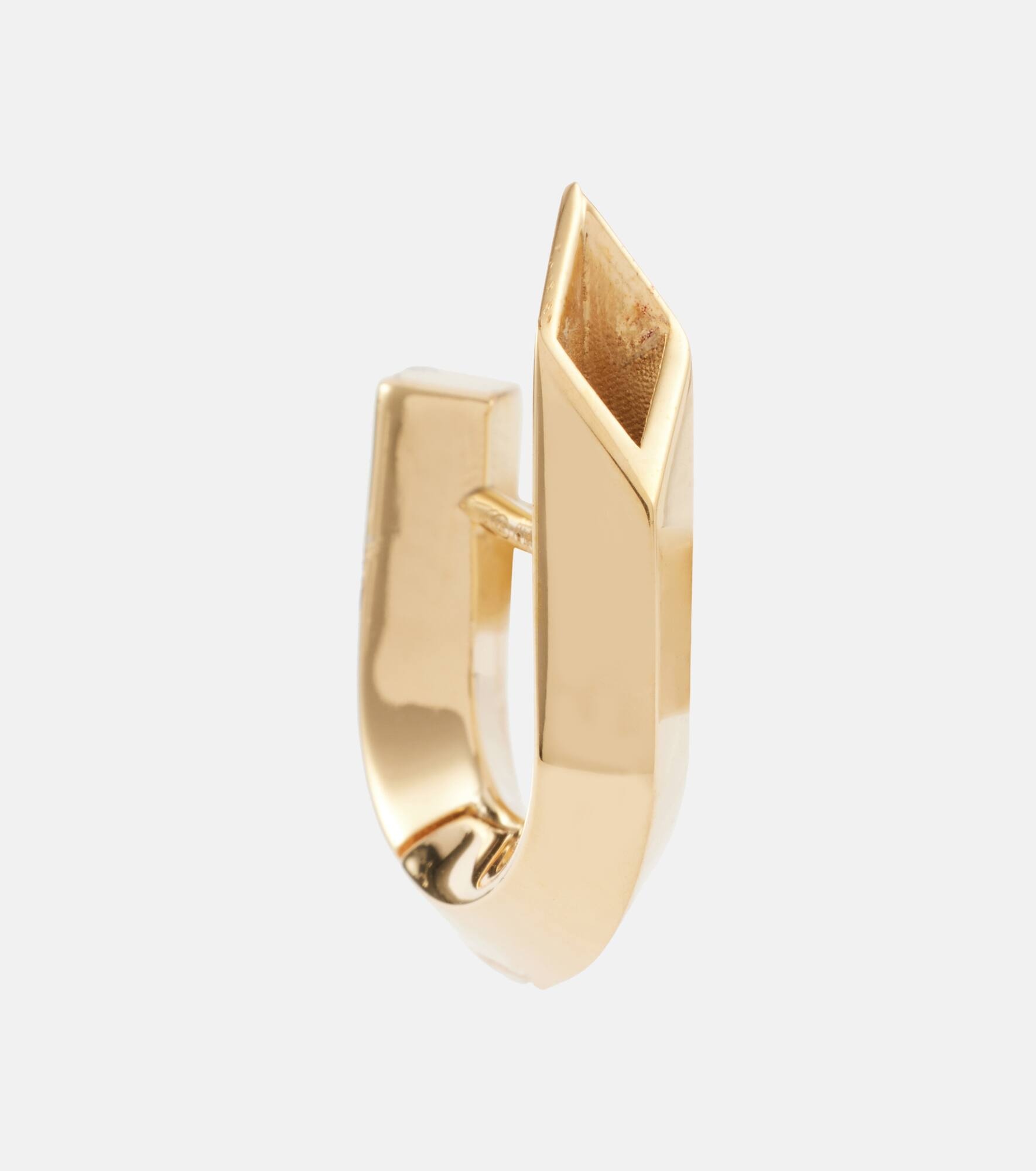 Hollow Spike gold-plated sterling silver earrings - 1