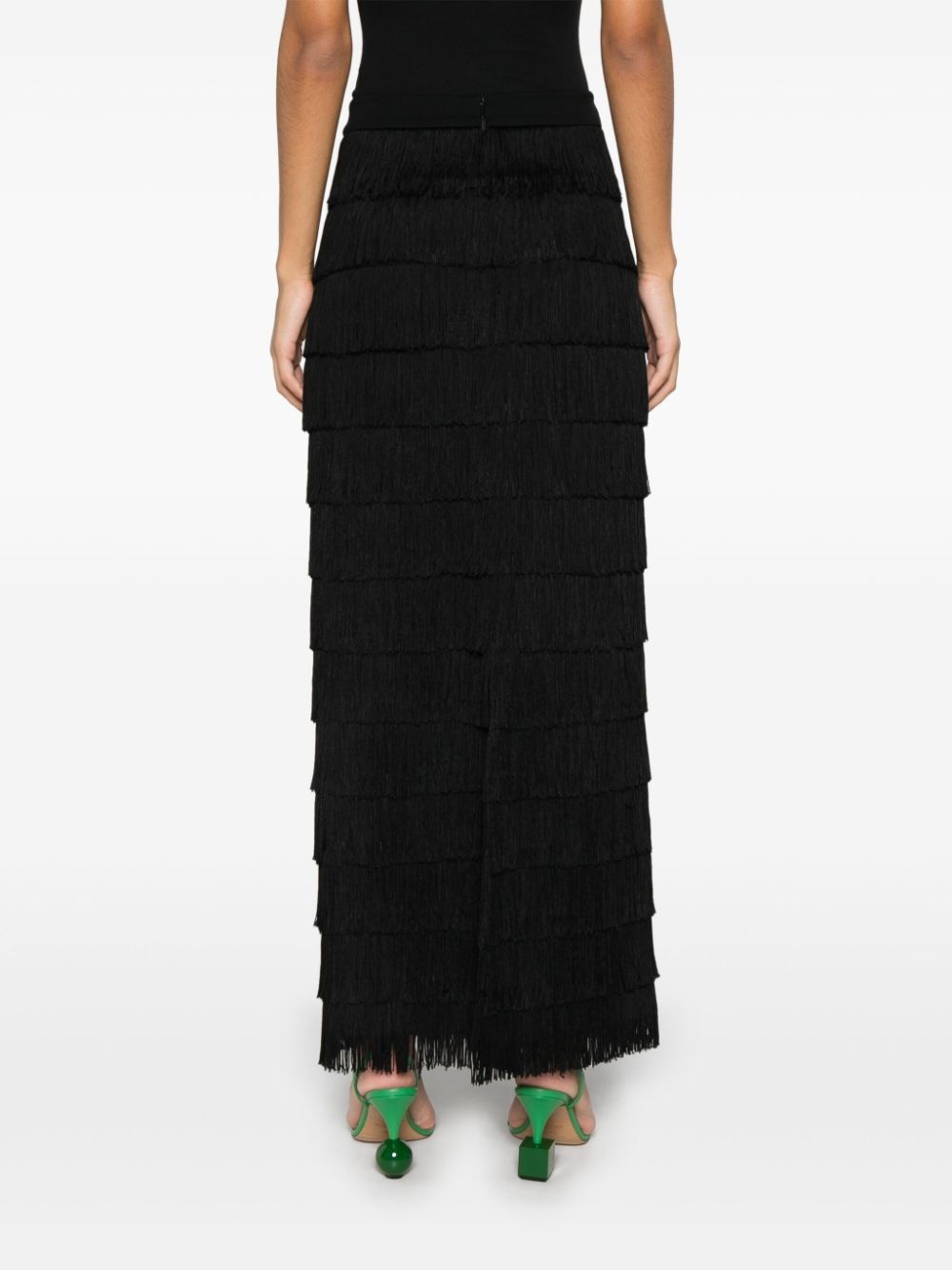 fringed maxi skirt - 4