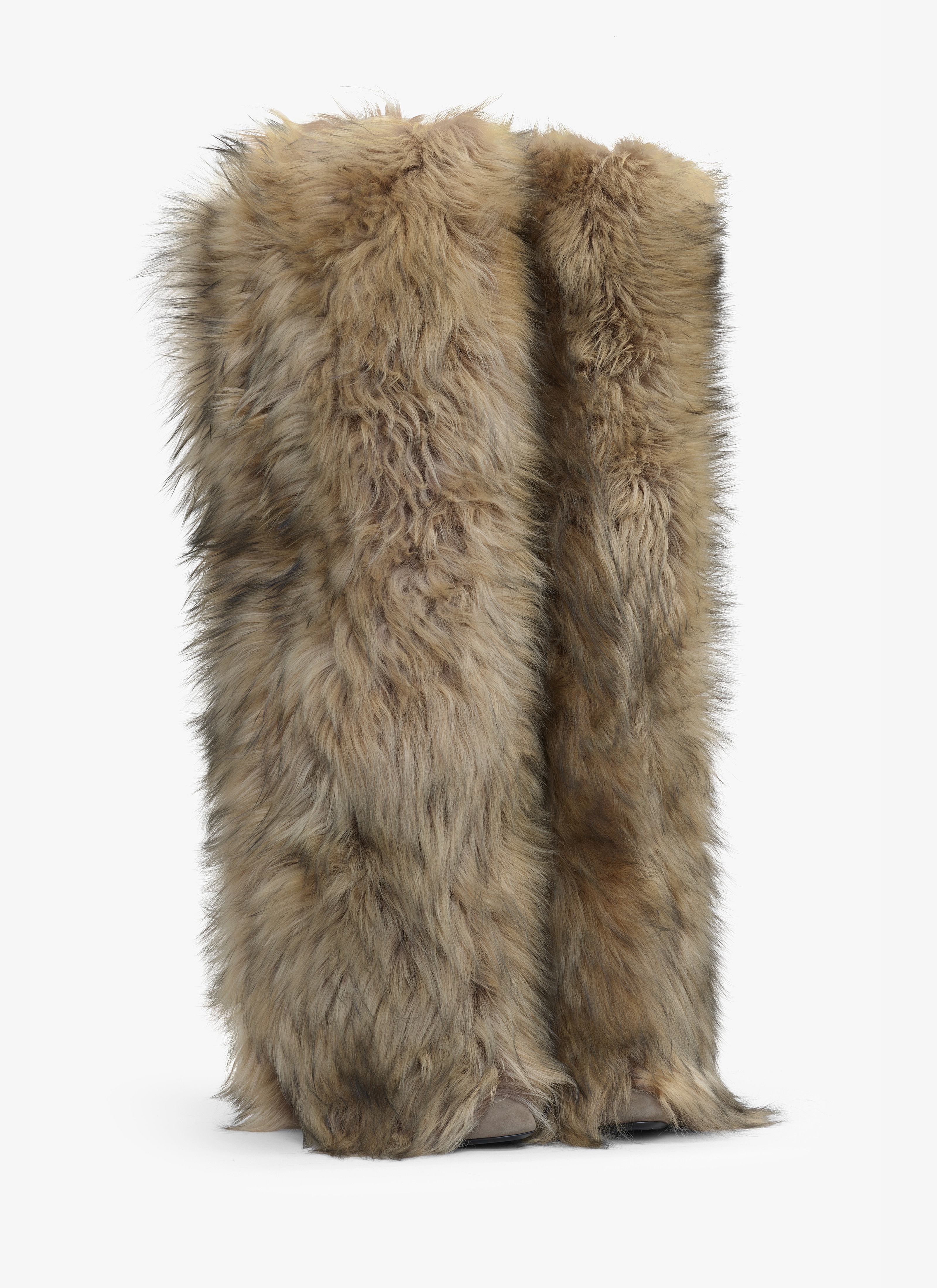 DECOLLETE CUISSARDES IN LONG HAIRED LAMBSKIN - 3