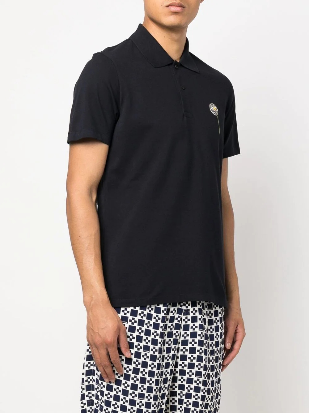 logo patch polo shirt - 3