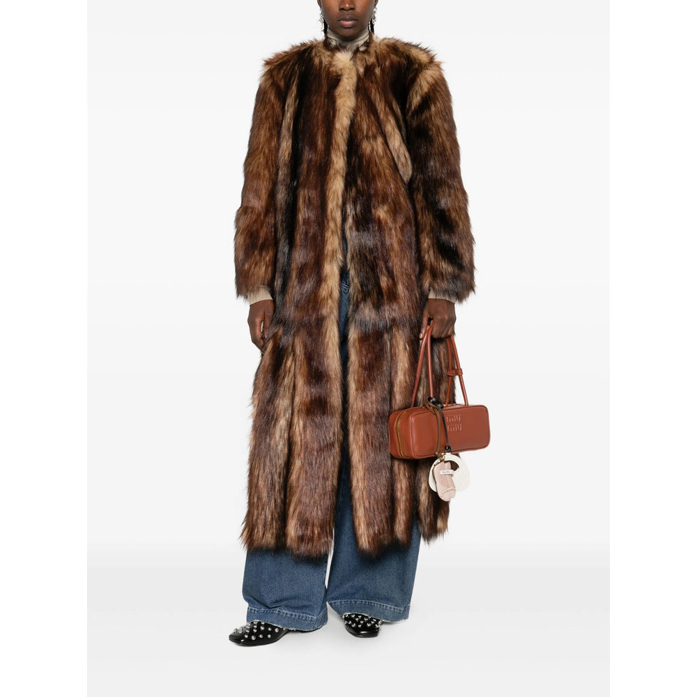 Simone Rocha Brown Coats - Faux Fur Coats Women - 3