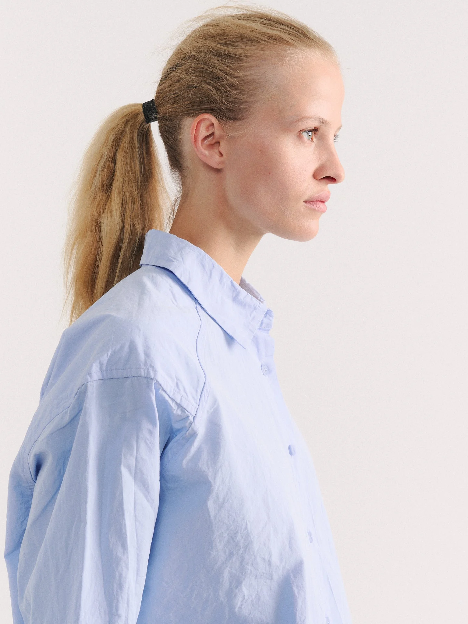 DRAYS TRAVAIL SHIRT - PAPER COT - GLACIER - 1