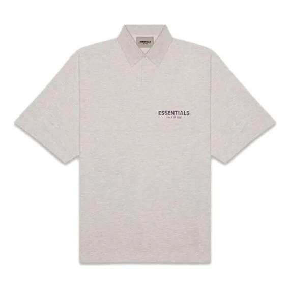 Fear of God Essentials FW20 Polo Shirt 'Heather Oatmeal' 0125250500231260 - 1