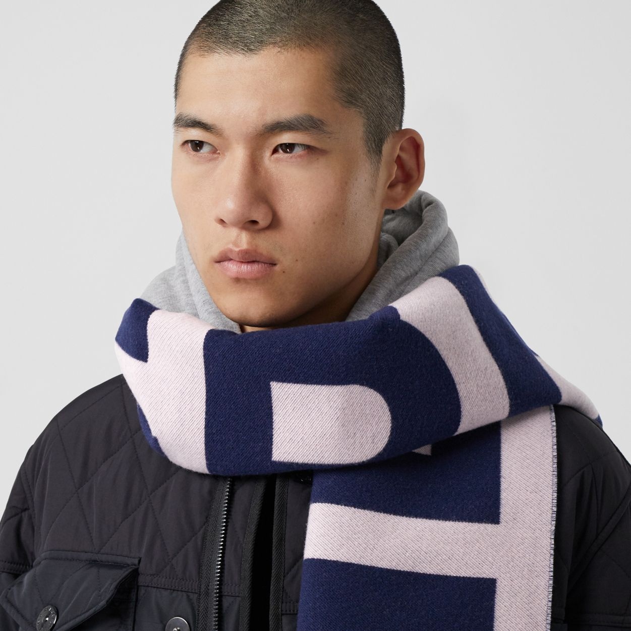 Logo Wool Jacquard Scarf - 4