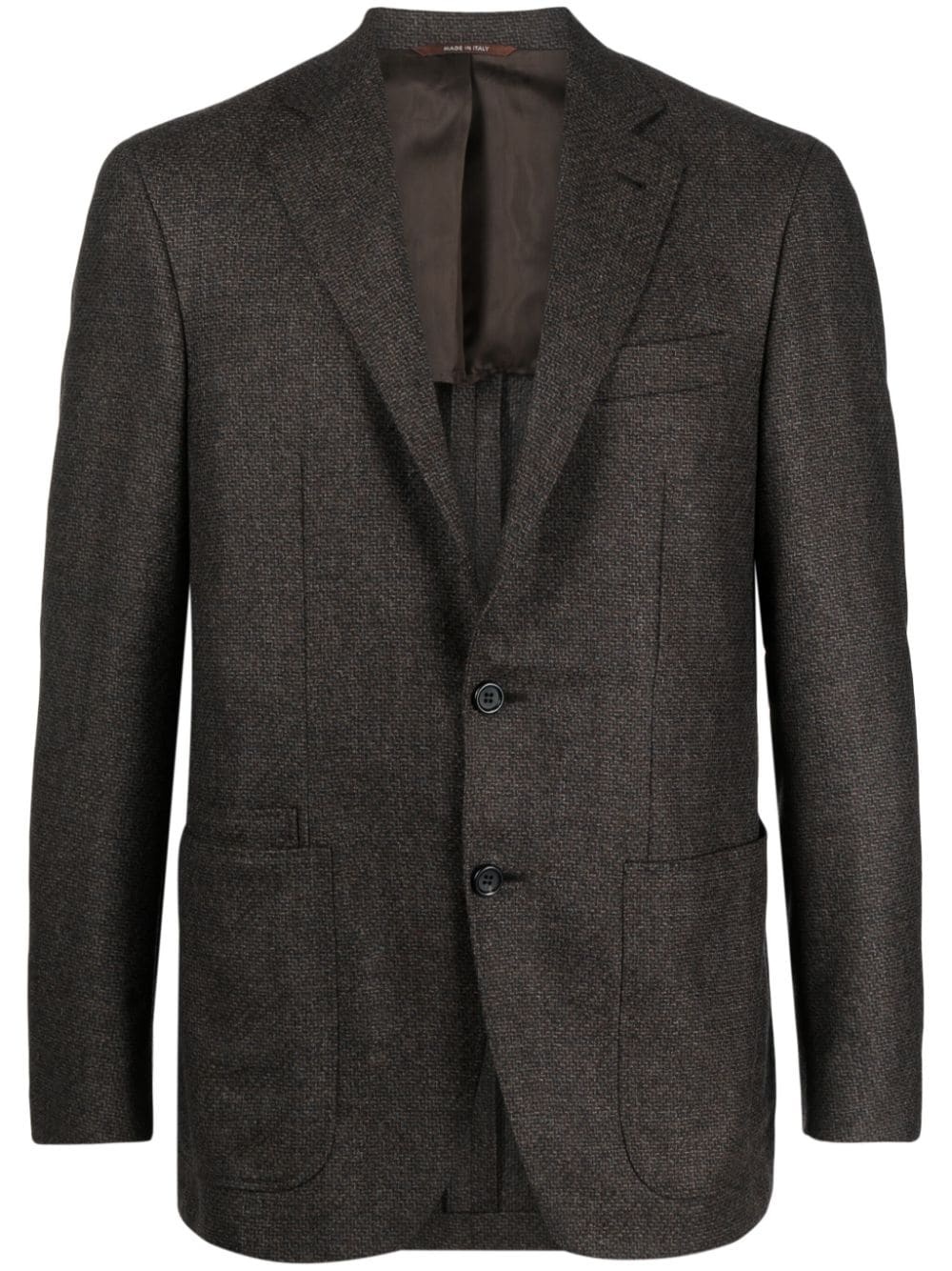 single-breasted wool blazer - 1