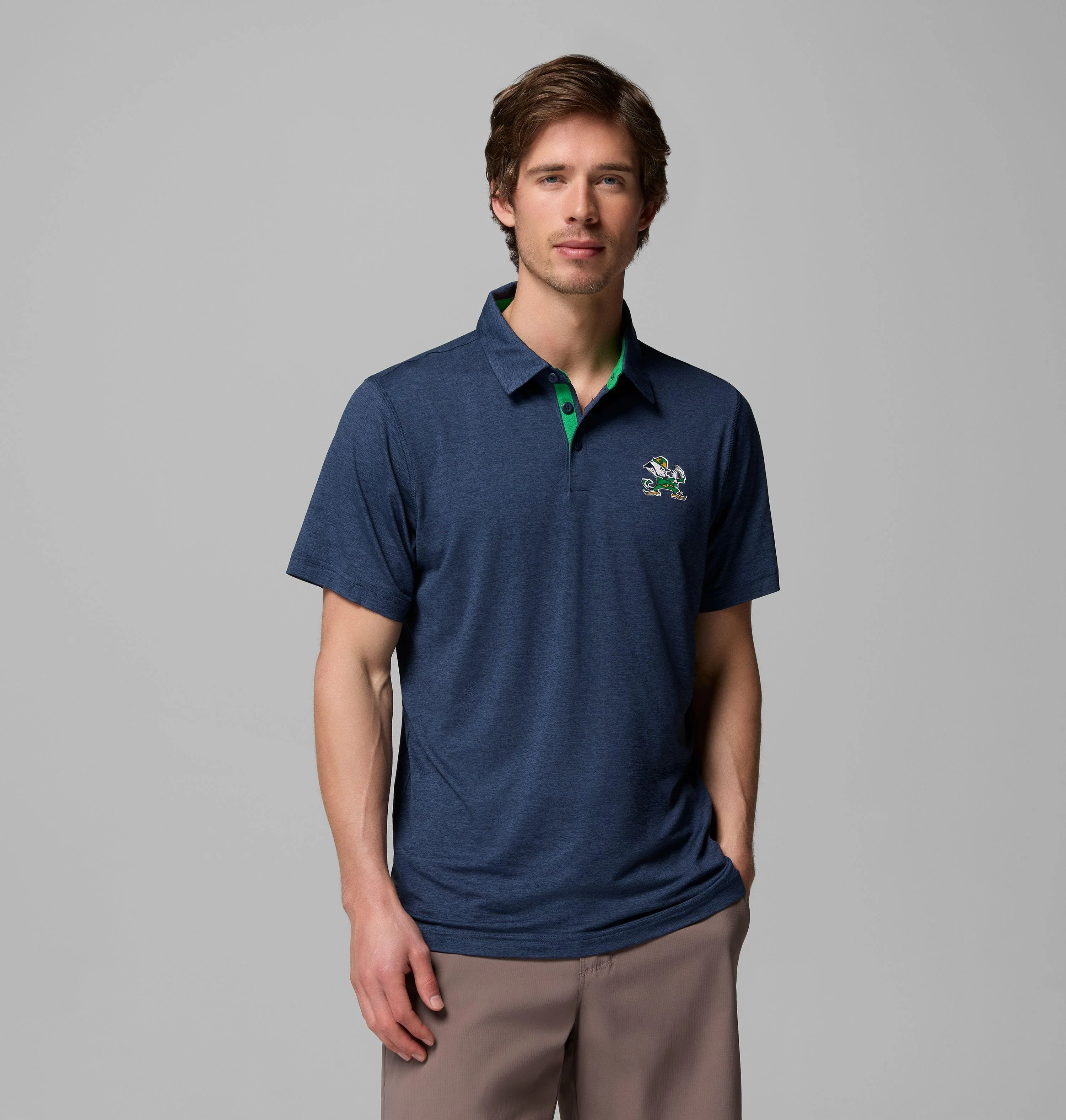 Men's Collegiate Tech Trail Polo - Notre Dame - 1