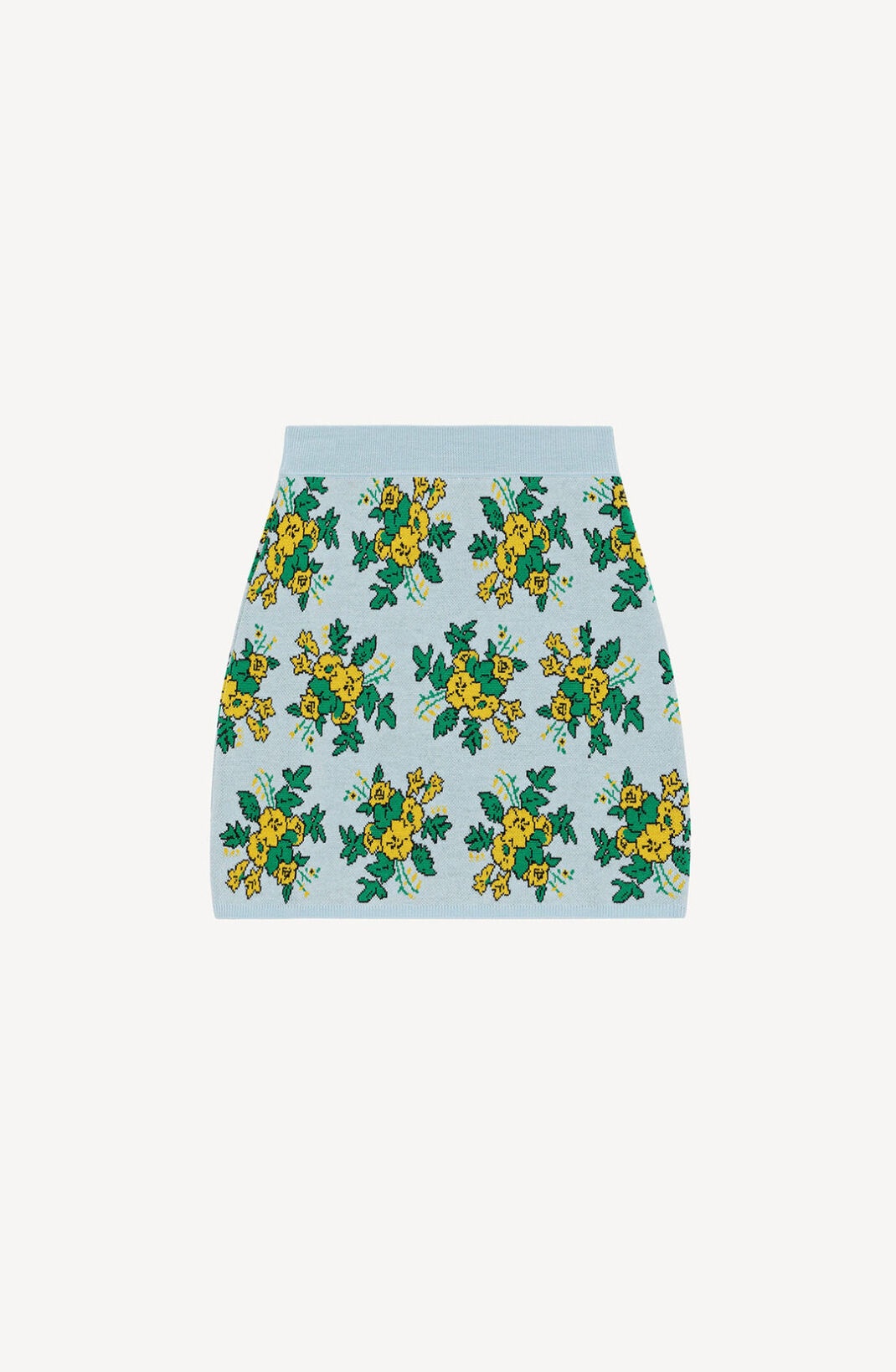 'Pop Bouquet' wool mini skirt - 1